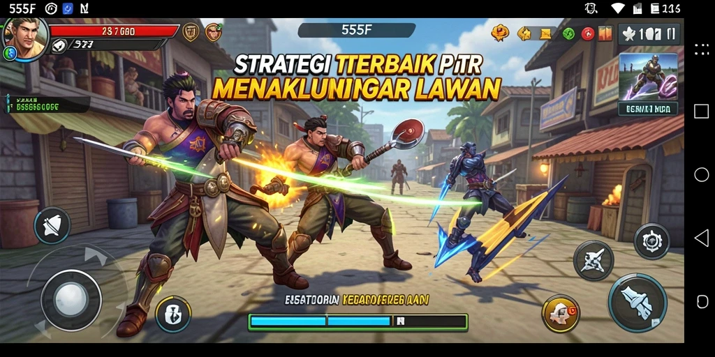 Tampilan gameplay 555F yang menegangkan dan penuh strategi.