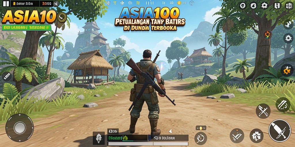 Tangkapan layar ASIA100 menunjukkan keindahan dunia terbuka yang dapat dieksplorasi.