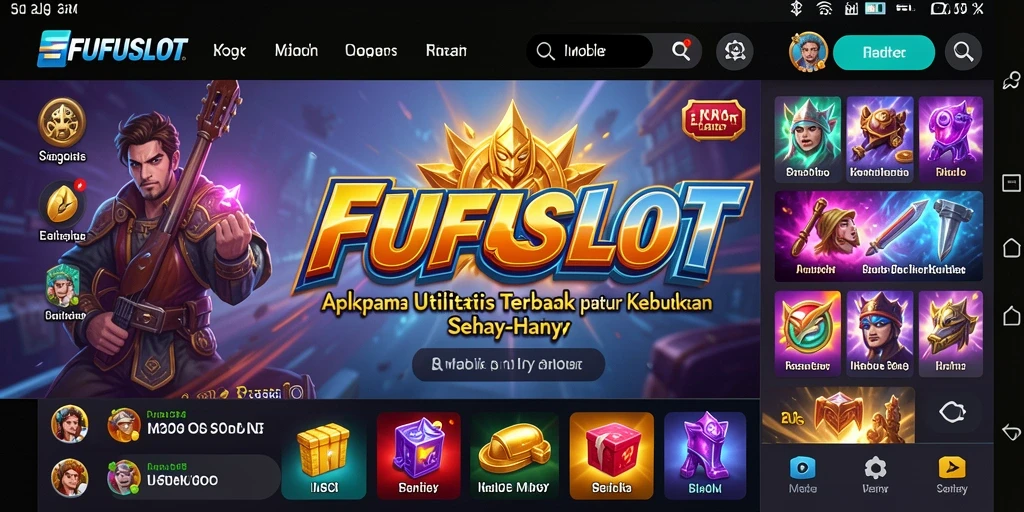 Tampilan screenshot FUFUSLOT yang menampilkan fitur utilitas yang lengkap.