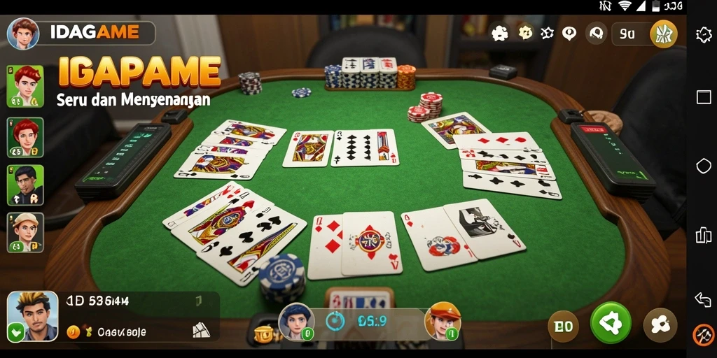 Tampilan screenshot IDAGAME yang menampilkan permainan Gaple yang seru.
