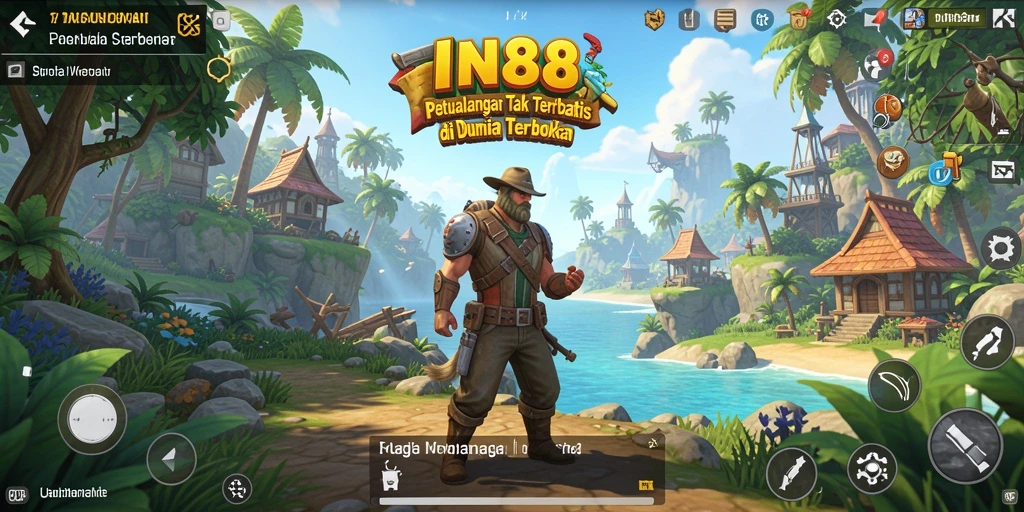 Screenshot gameplay IN88 menampilkan grafis yang menakjubkan di dunia terbuka.
