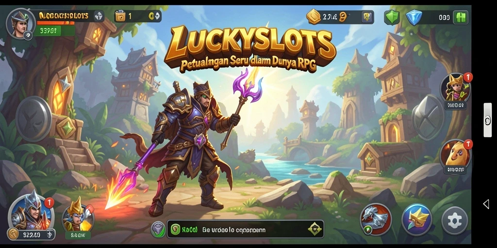 Screenshot gameplay LUCKYSLOTS yang menampilkan aksi RPG yang seru.