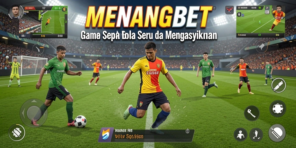 Screenshot aksi mendebarkan dari permainan sepak bola di MENANGBET.