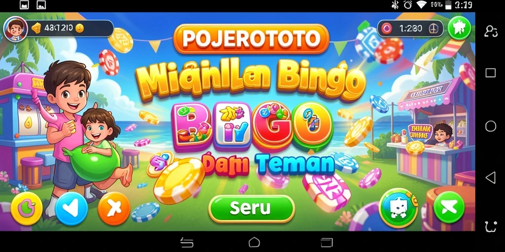 Screenshot utama POJEROTOTO yang menampilkan gameplay Bingo yang seru.