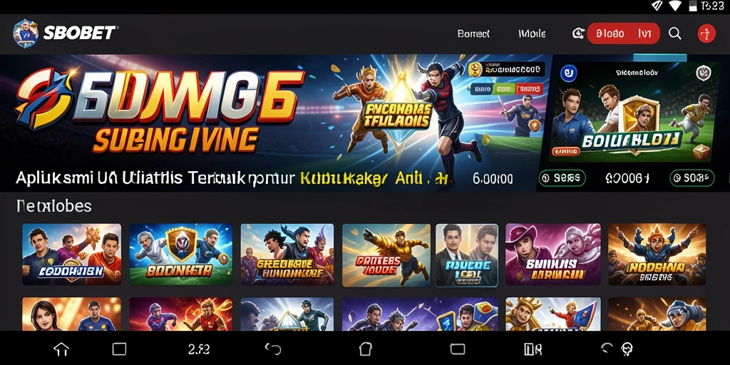 Tampilan antarmuka SBOBET yang sederhana dan efisien.